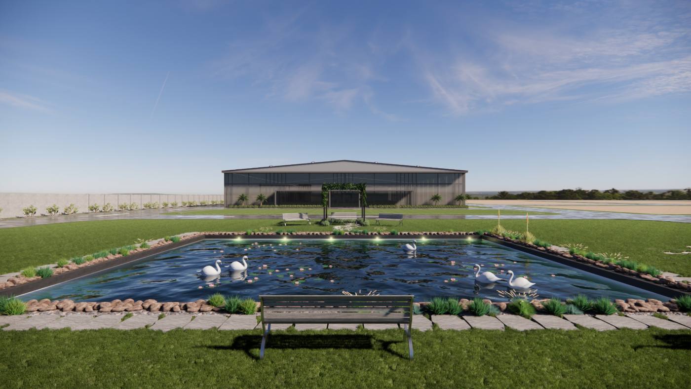 Landscape and water court